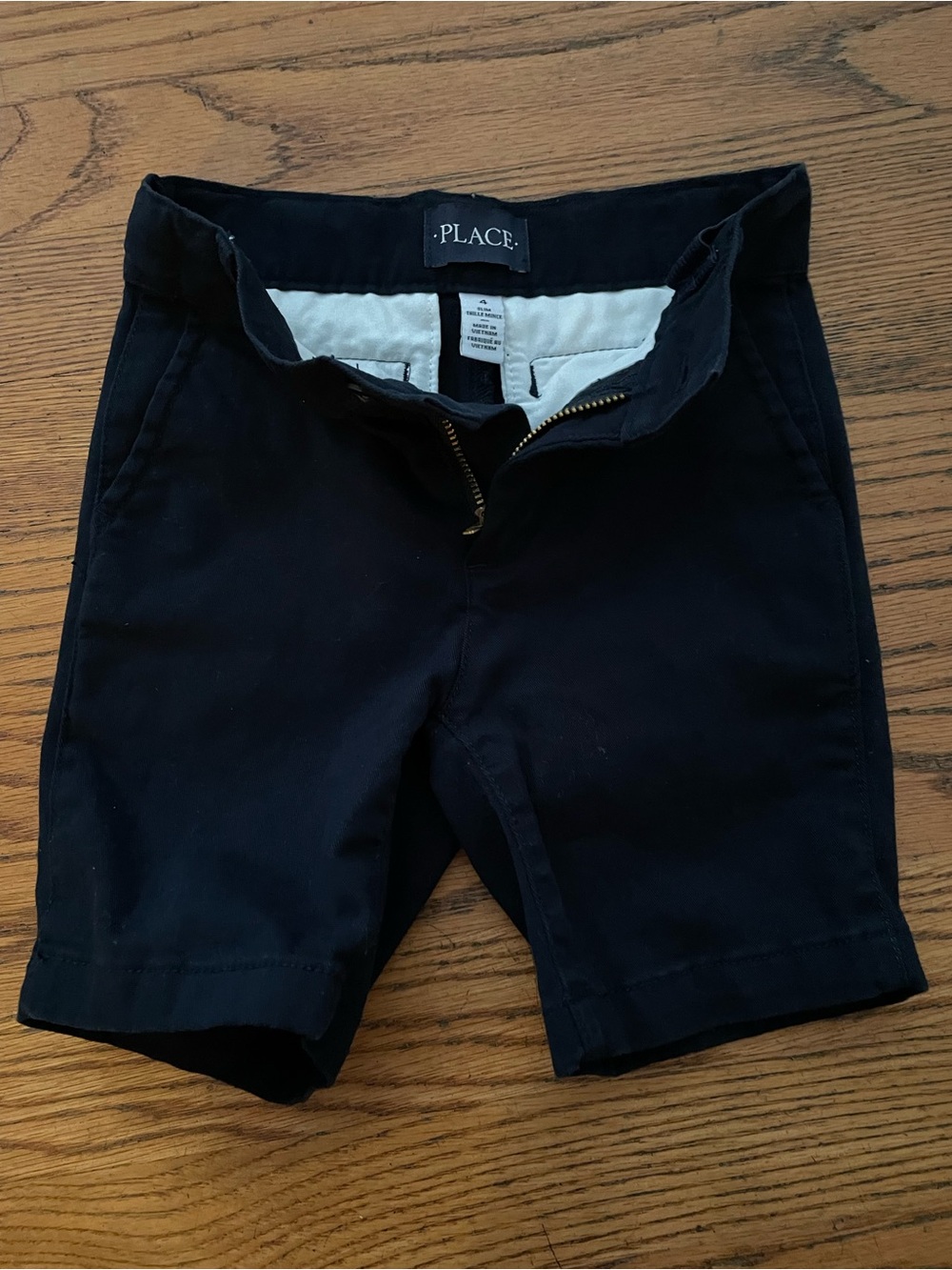 The Children's Place Boys Navy Chino Shorts, 4 slim